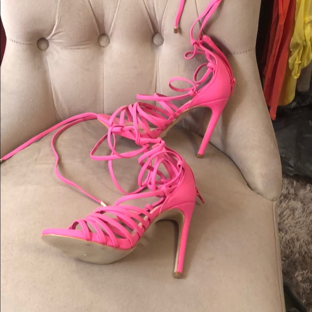 ALDO hot pink heels. Never worn